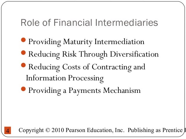 classification of financial intermediaries 3 roles of financial intermediaries